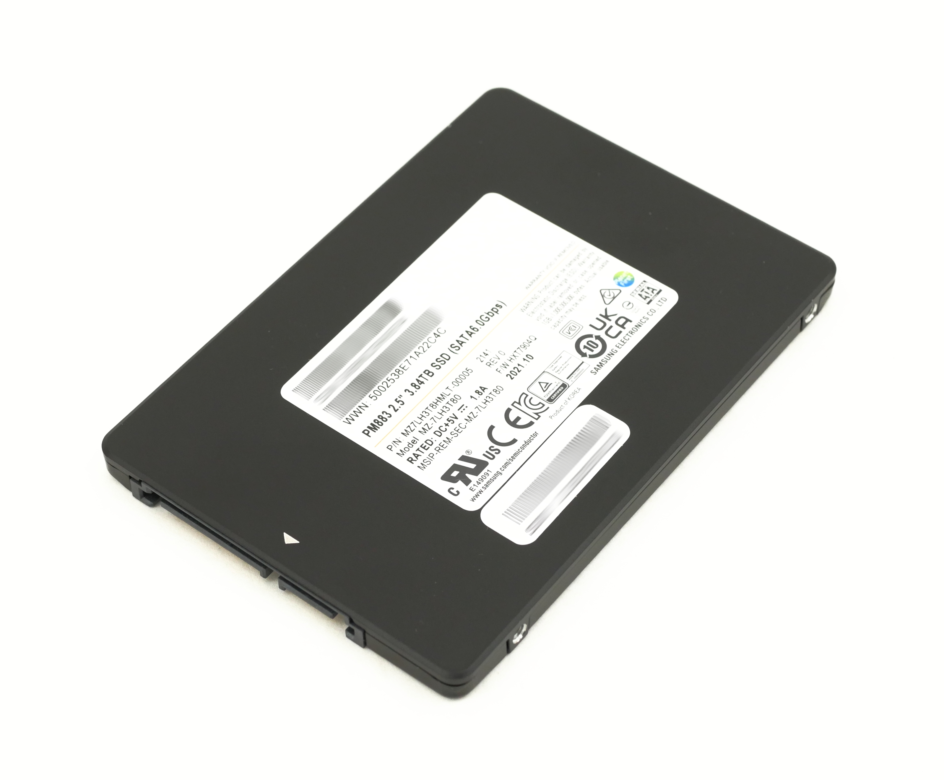 Samsung 3.84TB SSD SATA 6.0GB/s 2.5" MZ-7LH3T80 MZ7LH3T8HMLT-0005